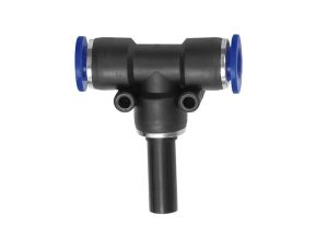 Trójnik pneumatyczny wtykowy typu T pod wąż 2x12 mm wtyk 1x12 mm, tworzywo sztuczne