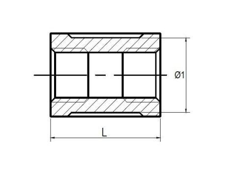 Mufa gwintowana nierdzewna G 1/8 GW, stal 316 - 2