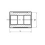 Mufa gwintowana nierdzewna G 2 GW, stal 316 - 3