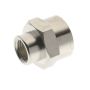 Mufa gwintowana redukcyjna G 1/8 GW - G 3/8 GW, mosiądz niklowany - 2