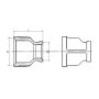 Mufa redukcyjna nierdzewna G 2 GW - G 3/4 GW, stal 316 - 3