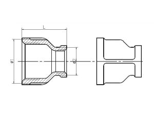 Mufa redukcyjna nierdzewna G 3/4 GW - G 1/2 GW, stal 316 - image 2