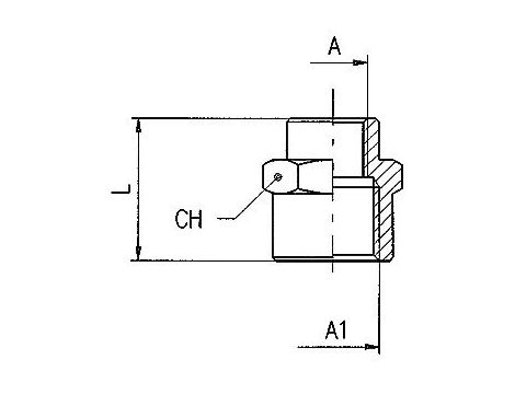 Mufa gwintowana redukcyjna M5 GW - G 1/8 GW, mosiądz niklowany - 2
