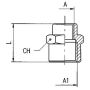 Mufa gwintowana redukcyjna M5 GW - G 1/8 GW, mosiądz niklowany - 3