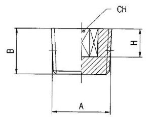 Korek gwintowany stożkowy mini R 3/8 GZ pod imbus, mosiądz niklowany - image 2