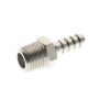 Króciec gwintowany choinka do węża fi 10 mm R 1/8 GZ, mosiądz niklowany, gwint stożkowy - 2