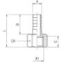 Króciec gwintowany choinka do węża fi 10 mm G 1/4 GW, mosiądz niklowany - 3