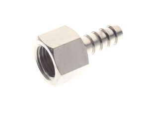 Króciec gwintowany choinka do węża fi 6 mm G 1/8 GW, mosiądz niklowany