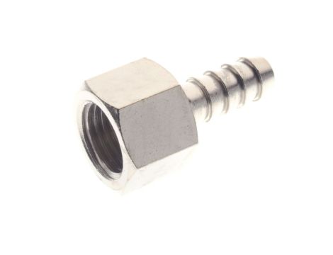 Króciec gwintowany choinka do węża fi 8 mm G 1/4 GW, mosiądz niklowany
