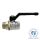 Zawór kulowy G3/8 GW - G3/8 GZ PN25, mosiądz niklowany, PTFE