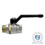 Zawór kulowy G 3/4 GW - G 3/4 GZ PN25, mosiądz niklowany, PTFE - 2