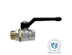 Zawór kulowy G 2 GW - G 2 GZ PN25, mosiądz niklowany, PTFE