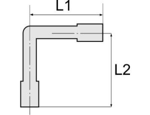 Złączka kątowa karbowana, choinka do węża fi 6 mm, tworzywo sztuczne POM - image 2