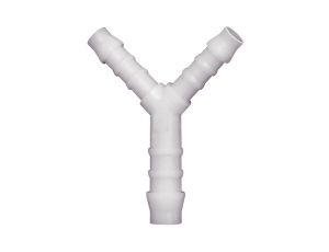 Trójnik karbowany redukcyjny typu Y 2x 6 mm - 1 x 8 mm, tworzywo POM
