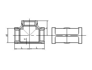 Trójnik nierdzewny gwintowany typu T WWW 3 x G 1/8 GW, stal 316 - image 2