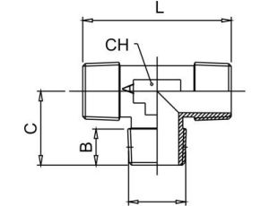 Trójnik gwintowany typu T ZZZ 3 x G 3/4 GZ, mosiądz niklowany - image 2
