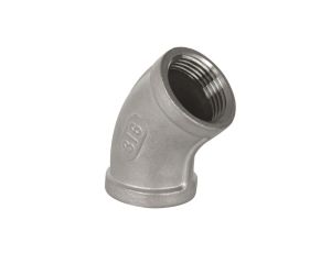 Kolanko gwintowane nierdzewne 45 stopni G 1/4 GW, stal 316