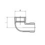 Kolanko gwintowane nierdzewne G 1/4 GW/GZ, stal 316 - 4