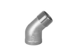 Kolanko gwintowane nierdzewne 45 stopni G 1/2 GW/GZ, stal 316