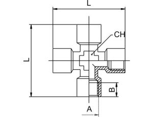 Czwórnik gwintowany WWWW 4 x G 3/8 GW, mosiądz niklowany - image 2