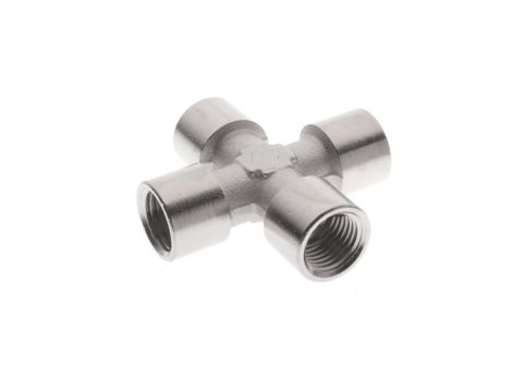 Czwórnik gwintowany WWWW 4 x G 3/8 GW, mosiądz niklowany