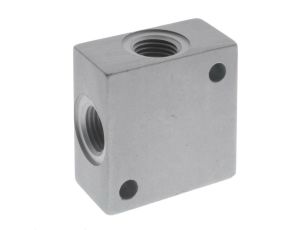 Czwórnik gwintowany typu kostka WWWW 4 x G 1/2 GW, aluminium