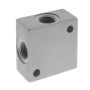 Czwórnik gwintowany typu kostka WWWW 4 x G 1/4 GW, aluminium - 2
