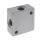 Czwórnik gwintowany typu kostka WWWW 4 x G 1/4 GW, aluminium