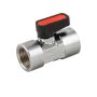 Zawór kulowy Ghilux mini R 3/4 GW/GW, PN20, gwintowany, mosiądz niklowany, PTFE /NBR - 2