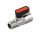 Zawór kulowy Ghilux mini R 3/8 GZ - R 3/8 GW, PN20, gwintowany, mosiądz niklowany, PTFE/NBR