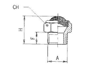 Tłumik hałasu płaski pod klucz G1/2 GZ, mosiądz, spiek brązu - image 2