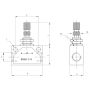 Zawór dławiący gwintowany typu kostka G 1/8 GW, aluminium - 3