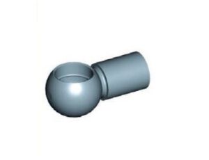 Mocowanie sprężyny gazowej z gwintem M6 gniazdo fi 10 mm, długość 20 mm, do 800N