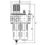 Blok przygotowania powietrza G 3/4 GW do 16 bar, regulacja 1,5-12 bar, 20 um, Flowmatik - 5