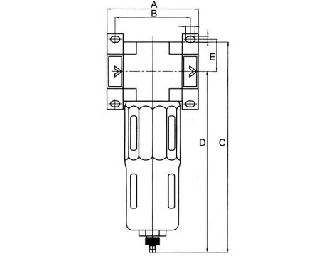 Filtr sprężonego powietrza G 1/2 GW do 16 bar, 20 mikronów, Flowmatik - 3