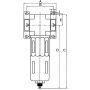 Filtr sprężonego powietrza G 1 GW do 16 bar, 20 mikronów, Flowmatik - 4