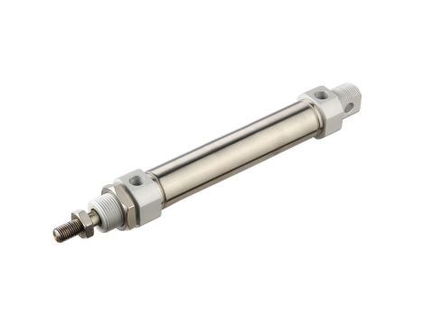 Siłownik pneumatyczny okrągły ISO6432 D25x10 z amortyzacją mechaniczną