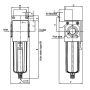 Filtr wstępny sprężonego powietrza G 1/2 GW do 10 bar, 5 mikronów - 2