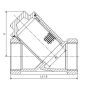 Filtr siatkowy skośny gwintowany Flowmatik G 1 1/2 GW PN16, stal nierdzewna 316 - 6