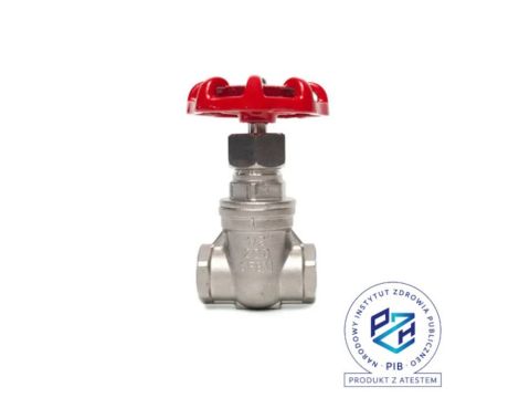 Zawór zasuwowy gwintowany Flowmatik G 1 1/2 GW PN16, nierdzewny 316, PTFE