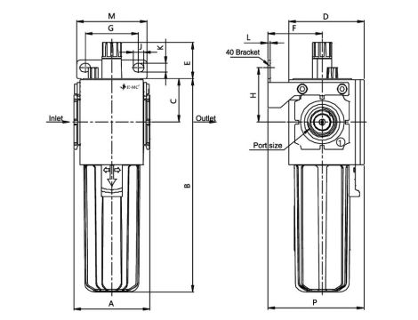 Smarownica sprężonego powietrza G 1/4 GW do 10 bar, Midi - 2