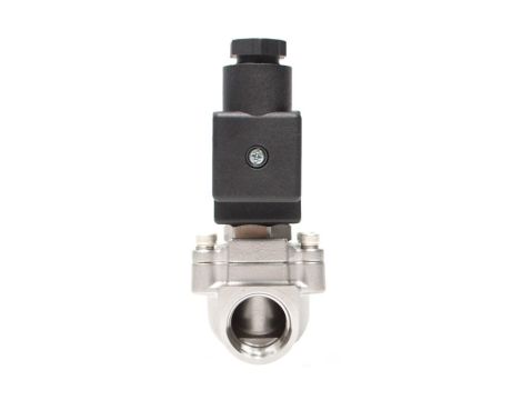 Zawór elektromagnetyczny membranowy 2/2 NC, G 1, FKM, NC, 0-25 bar, DN25, 230V AC, stal nierdzewna - 4