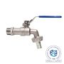 Zawór czerpalny nierdzewny Flowmatik G 1 GZ PN16, PTFE pod wąż z blokadą - 2