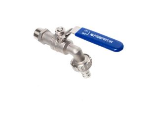 Zawór czerpalny nierdzewny Flowmatik G 3/4 GZ PN16, PTFE pod wąż z blokadą - image 2