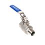Zawór kulowy gwintowany Flowmatik R 1 GW - R 1 GZ PN63, 2-elementowy, PTFE, stal 316, z blokadą - 4