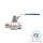 Zawór kulowy gwintowany Flowmatik R 1/2 GW - R 1/2 GZ PN63, 2-elementowy, PTFE, stal 316, z blokadą