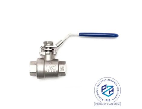 Zawór kulowy gwintowany Flowmatik R 3 GW PN63, 2-elementowy z blokadą, stal nierdzewna 316, PTFE