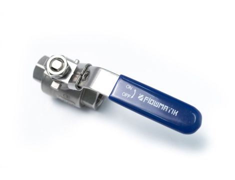 Zawór kulowy gwintowany Flowmatik R 3 GW PN63, 2-elementowy z blokadą, stal nierdzewna 316, PTFE - 2