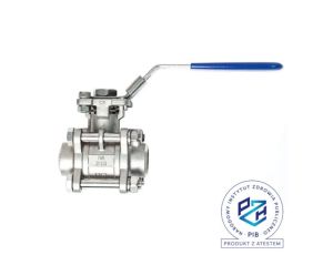 Zawór kulowy do wspawania Flowmatik BW 4 PN63, 3-elementowy PTFE 316 z płytą ISO5211 z blokadą - image 2