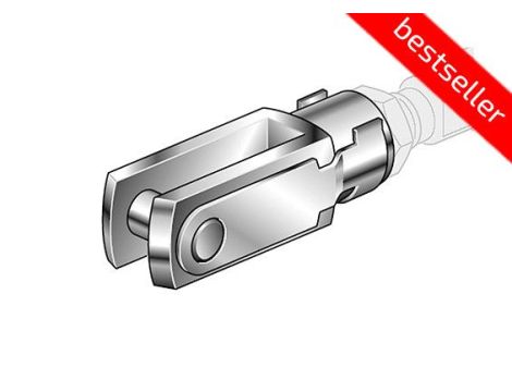 Końcówka widełkowa M8x1,25 do siłownika pneumatycznego D20, ISO6432